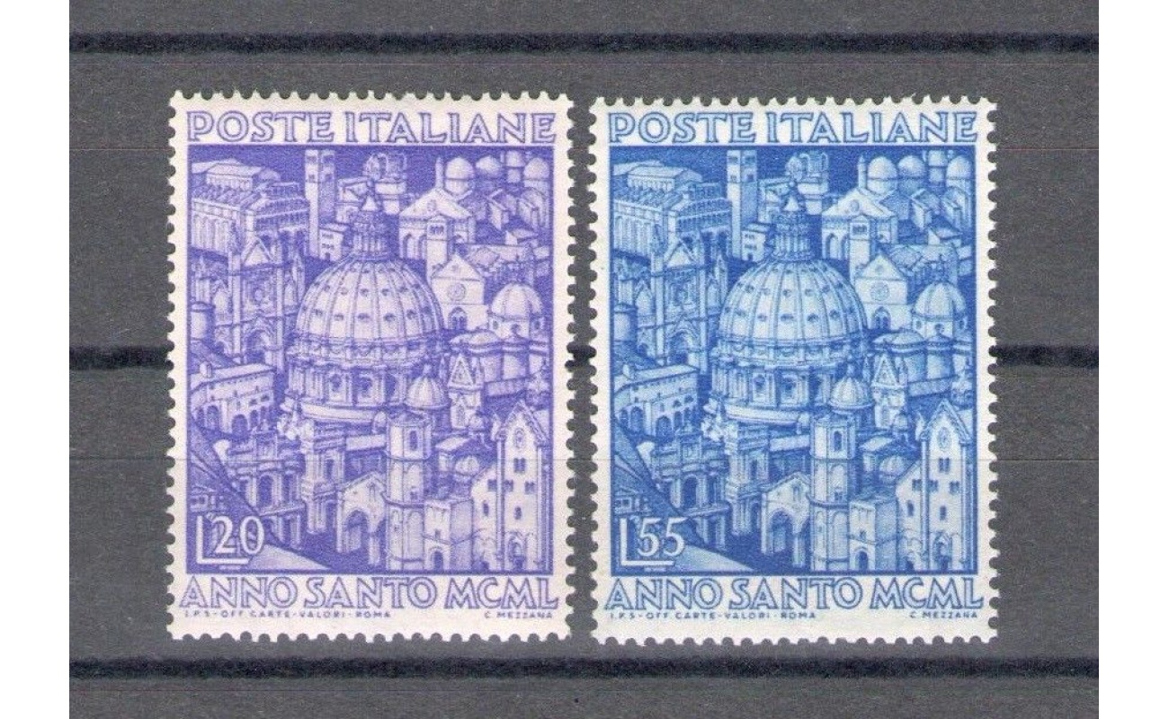 1950 Italia - Repubblica , Anno Santo , 2 valori ,  n. 620-621 , MNH**