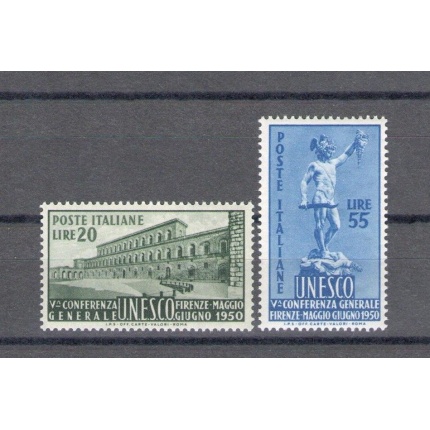 1950 Italia - Repubblica , Unesco , 2 valori , n. 618-619 , MNH**