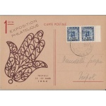1951 LIBIA Emissione per la TRIPOLITANIA, n° 29+29k coppia su Cartolina Postale