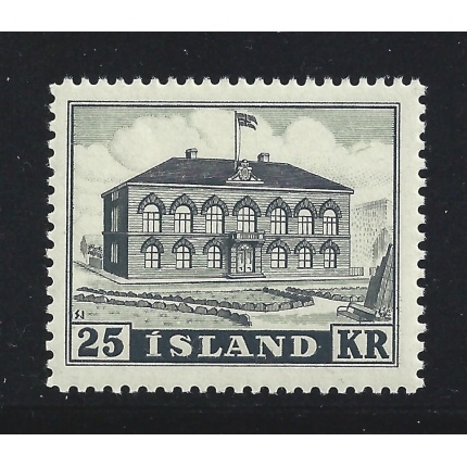 1952 ISLANDA n° 238 25 kr. nero grigio  MNH/**