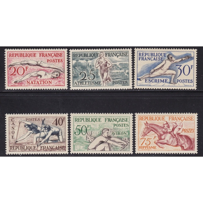 1953 FRANCIA   - Olimpiadi di helsinky - n° 960/965 - 6 valori - MNH**