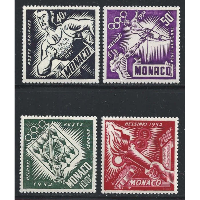 1953 MONACO, Posta Aerea , 51/54 , 4 valori , MNH**
