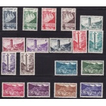1955 ANDORRA FRANCESE,  n° 138/153  MNH/** (manca 30 fr.)