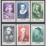 1955 FRANCIA - Personaggi Celebri n. 1027-1032  MNH/**