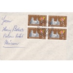 1955 SVIZZERA, Zum. n° 320 quartina su lettera