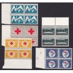1957 OLANDA  - Croce rossa - n° 673/677  5 valori  MNH**  Blocco di quattro