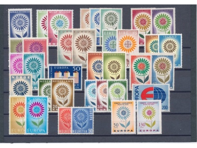 1964 EUROPA CEPT , annata completa , francobolli nuovi , 19 paesi 36 valori , MNH**