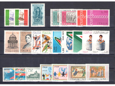 1971 Italia Repubblica, francobolli nuovi, Annata completa 25 valori - MNH**