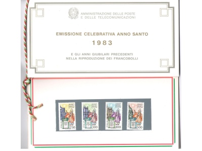 1983 Italia Repubblica Libretto Ricordo Anno Santo Copertina Bianca MNH**