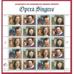 1997 Stati Uniti, n° 3001/3004 Leggende americane della Musica - Cantanti d'opera , Minifoglio  MNH**