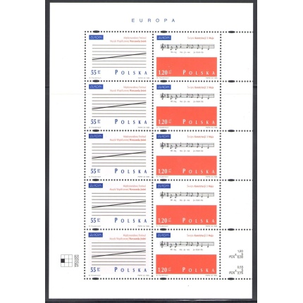 1998 EUROPA CEPT Polonia  1 Minifogli da 10 valori MNH**