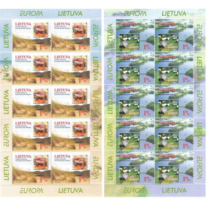 1999 EUROPA CEPT Lituania/Lietuva 2 Minifogli 10 val "Parchi Naturali"  MNH**