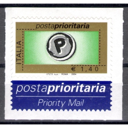2004 Repubblica Posta Prioritaria 1,40 € arancio oro nero grigio n° 2774A MNH**