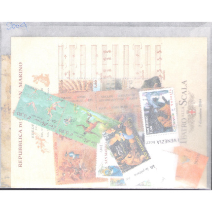 2004 San Marino , francobolli nuovi , Annata Completa 32 valori + 3 Foglietti - MNH**