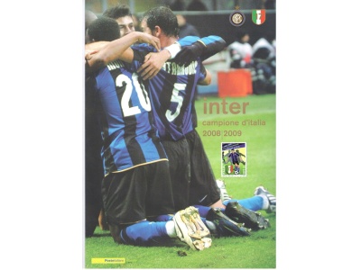 2008-2009 Italia - Repubblica , Folder Francobolli Inter Campione d'Italia MNH**