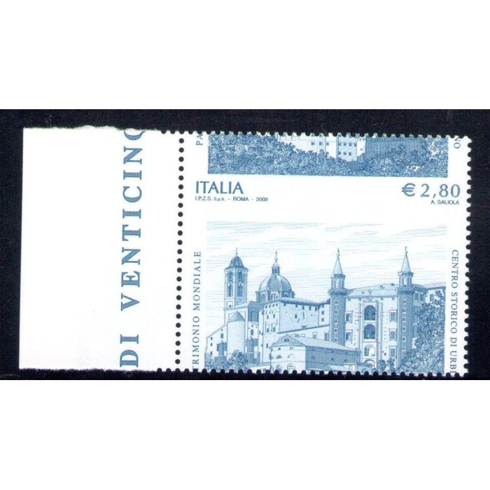 2008 Repubblica Italiana, 2.80€ Urbino, Italia e valore in alto  3117 Da MNH**