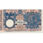 Cinque Lire di Vittorio Emanuele III° con Matrice laterale  17/06/1915