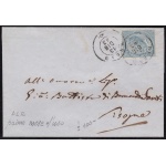 1863 Italia - Regno, n° L18  15c. celeste chiaro su lettera primo mese d'uso