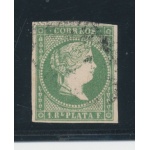 1865 SPAGNA - n. 69  USATO Effige della Regina Isabella II