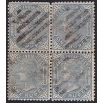 1874 INDIA, SG 79 block of 4 USED