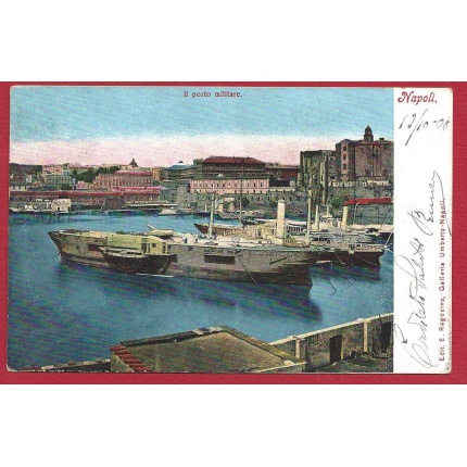 1908 NAPOLI - Il porto militare VIAGGIATA