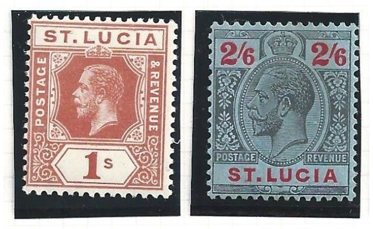 1912-21 ST. LUCIA SG 86/87 2 valori  MH/*