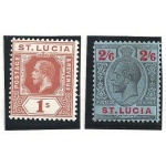 1912-21 ST. LUCIA SG 86/87 2 valori  MH/*