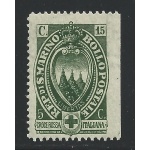 1923 SAN MARINO, n° 92a  15c. + 5c. verde scuro  MNH/** RARA VARIETA'