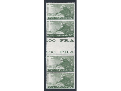 1926 Italia - Regno , n. 192  20 cent. verde  INTERSPAZIO MNH/**