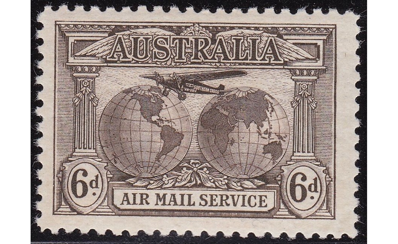 1931 AUSTRALIA - SG 139 6d. sepia  MNH/**