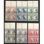 1934  AUSTRIA , n. 460A/465 - Architetti - MNH** Quartina Bordo di Foglio