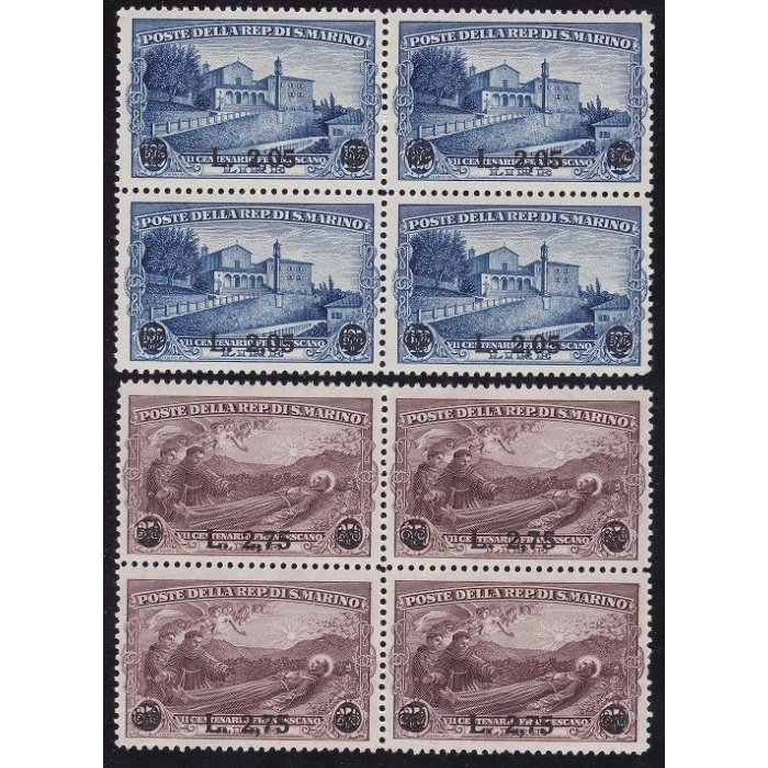 1936 SAN MARINO, n° 208/209 MNH/** QUARTINA