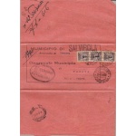1944 RSI, Manoscritto affrancato con tre esemplari del RA n° 4