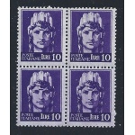 1945-46 LUOGOTENENZA - n° 536/542  7 valori  MNH/** QUARTINA