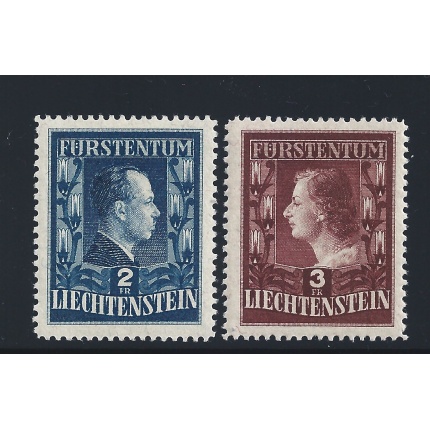 1951 Liechtenstein, n° 266/267 Principi regnanti  MNH/**