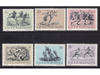 1952 LUSSEMBURGO  - n° 455/460 6 valori  MNH/**