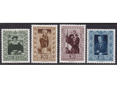 1953 Liechtenstein, Quadri - n. 273/276 - serie di 4 valori - MNH**