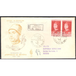 1953 REPUBBLICA  "Venetia Club" Antonello da Mes raccomand viaggiata n°174