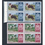 1956 SAN MARINO, n° 439/448  Cani  10 valori MNH/** QUARTINA