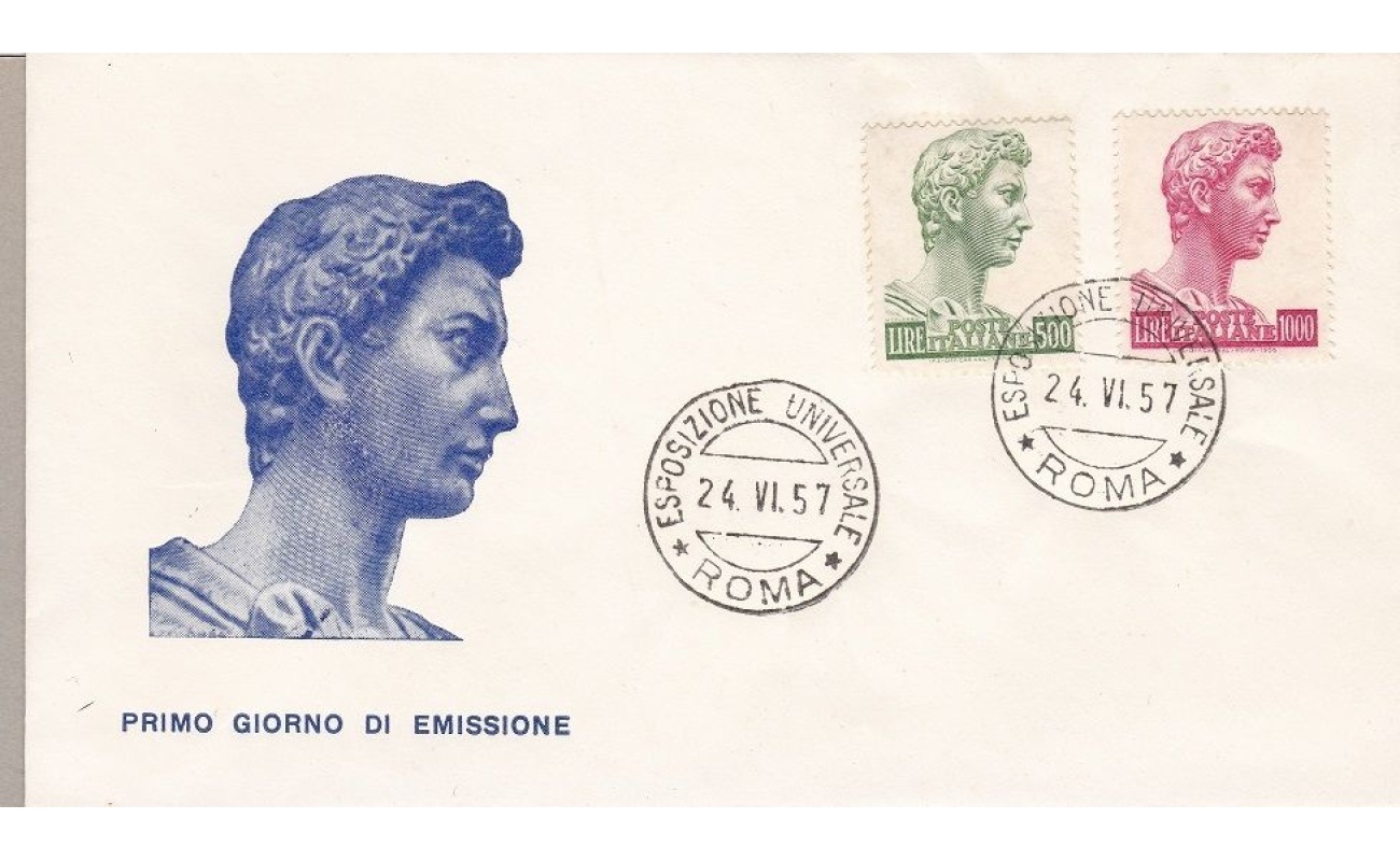 1957 ITALIA REPUBBLICA - n° 810/811 San Giorgio di Donatello
