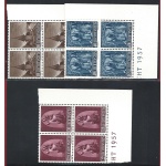 1957 LIECHTENSTEIN, n° 324/326  3 valori   MNH**  QUARTINA