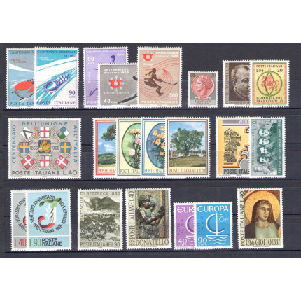 1966 Italia Repubblica, francobolli nuovi, Annata completa 22 valori - MNH**