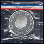 1974 Monaco  100 Franchi Ranieri 25° Anniversario Proof - FS