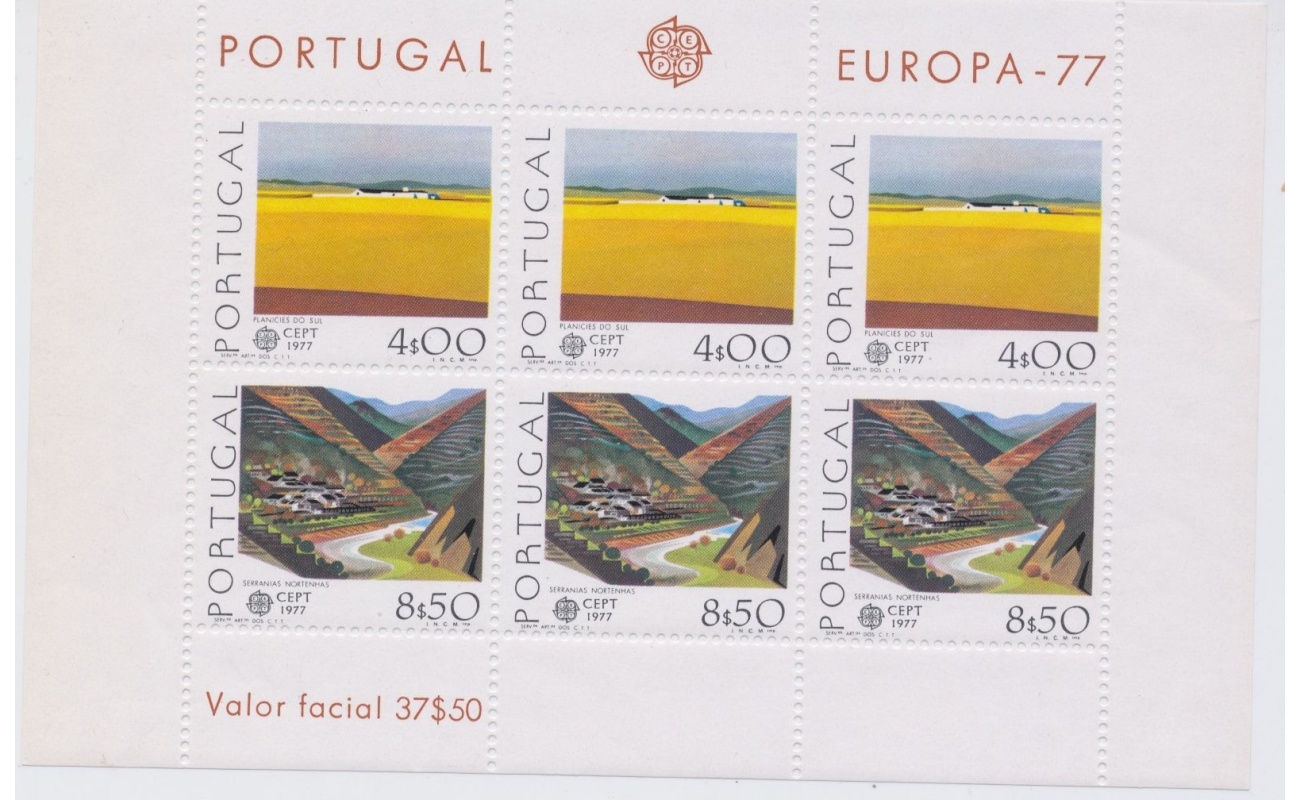 1977 EUROPA CEPT  Portogallo Foglietto "Turismo" MNH**