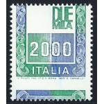 1979 Repubblica, Alti valori Lire 2.000 VARIETA' SIRACUSANA MANCANTE