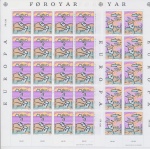 1986 EUROPA CEPT Faeroer/Føroyar 2 Minifogli "Natura ed Ambiente" MNH**