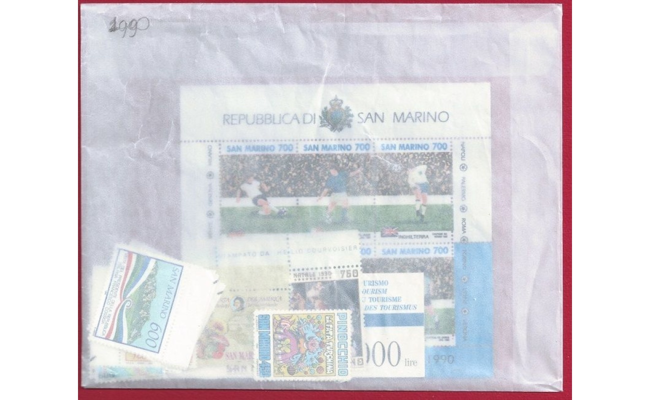 1990 San Marino , Annata Completa , francobolli nuovi  30 valori + 1 Foglietto - MNH**