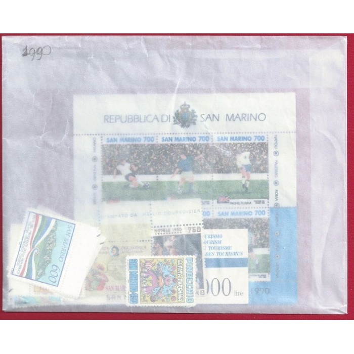 1990 San Marino , Annata Completa , francobolli nuovi  30 valori + 1 Foglietto - MNH**