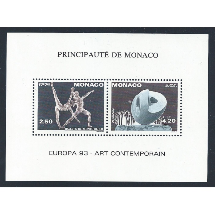 1993 MONACO, BFS20 Europa, arte contemporanea  MNH**