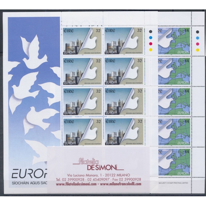 1995 EUROPA CEPT Irlanda  2 Minifogli , Pace e Libertà , MNH**
